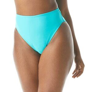 Coco Reef Aqua High-Waist Bikini Bottoms High-Leg Minimalist Design Size Small